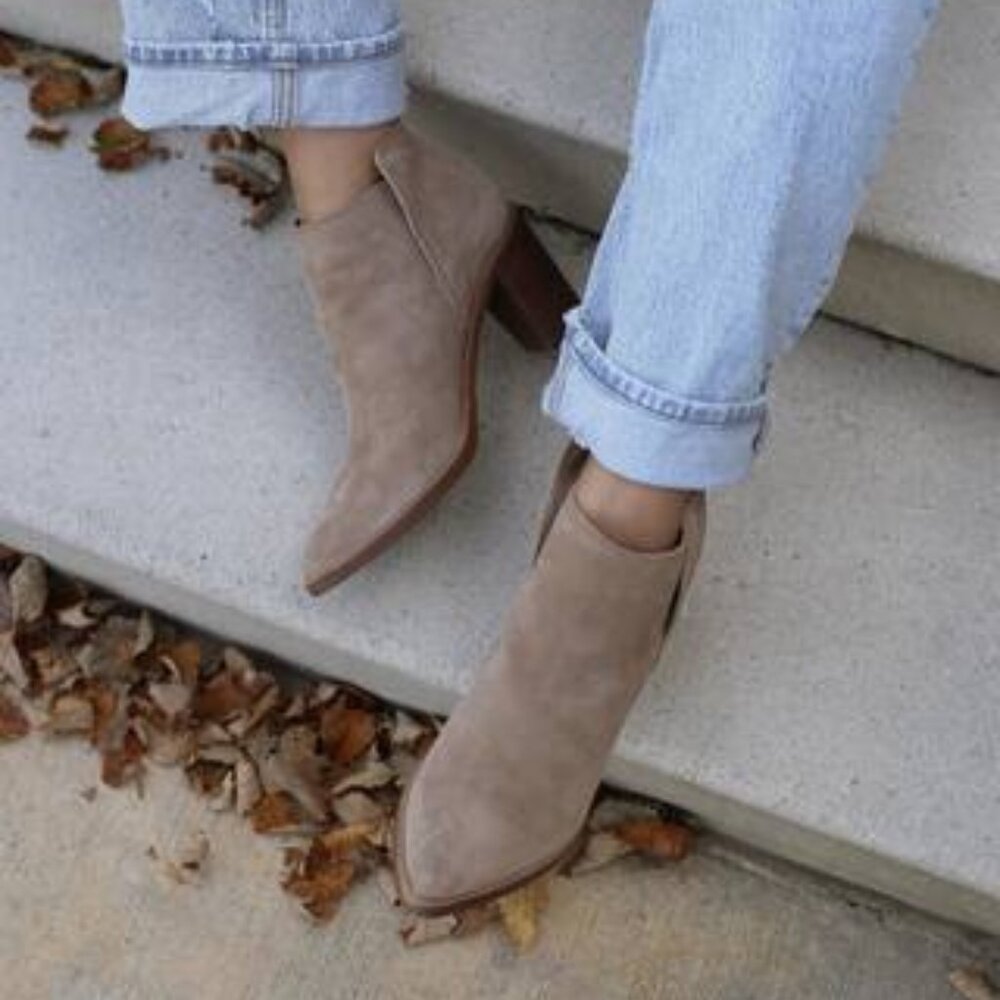 Dolce Vita Spade Booties in Mushroom Suede - Picture 13 of 16